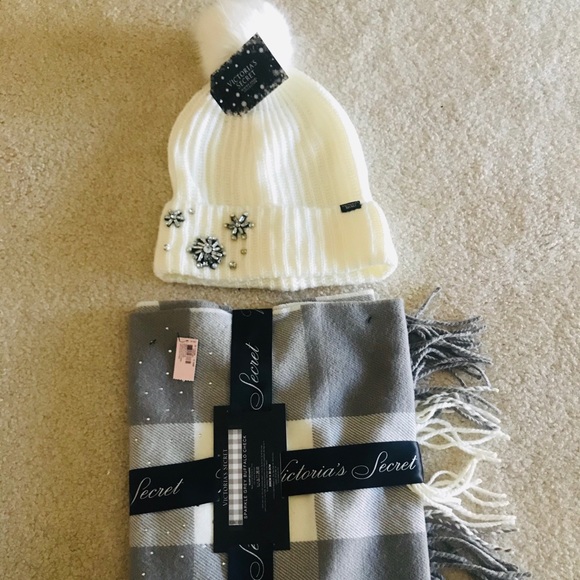 Victoria's Secret Accessories - Victoria secret hat and scarf bundle!